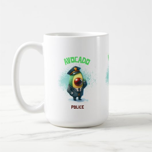avocado-politie koffiemok (Links)