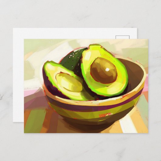 avocado, postkruising briefkaart (Voorkant / Achterkant)