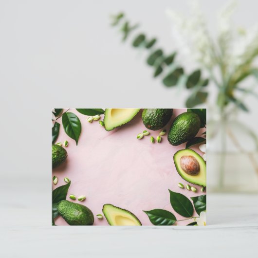 avocado, postkruising briefkaart (Staand voorkant)