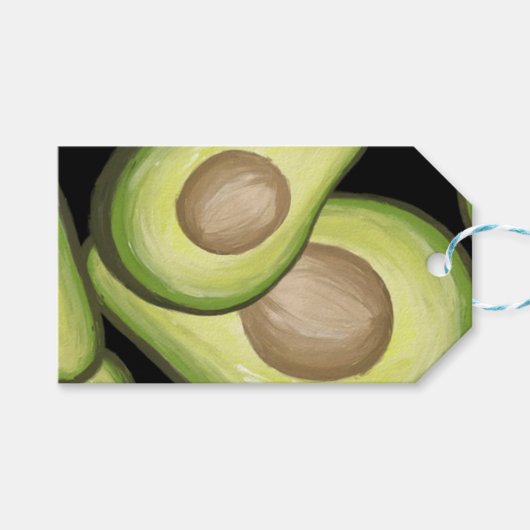 Avocado print cadeaublaadje cadeaulabel (Voorkant (Horizontaal))