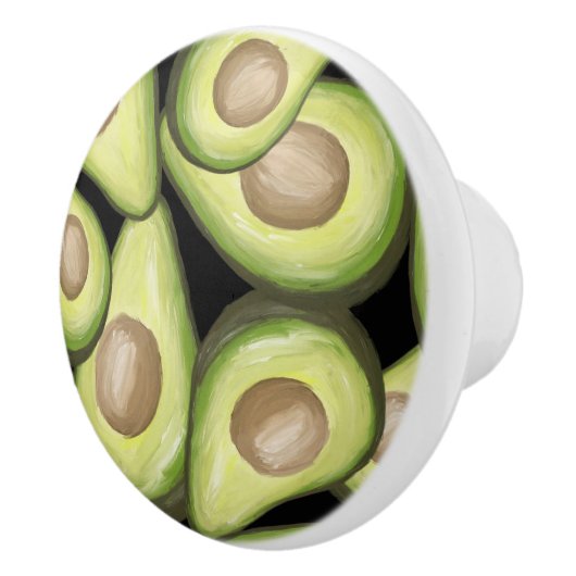 "Avocado" Print Ceramic Pull Keramische Knop (Rechts)