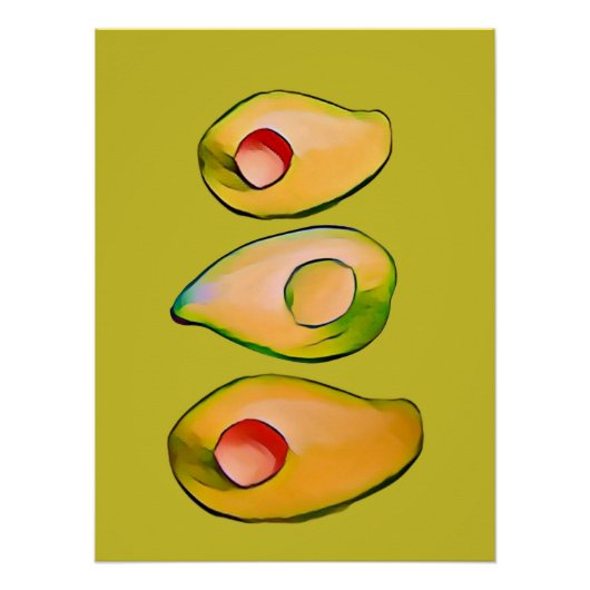 Avocado Print - Keuken Kunst Perfect Poster (Voorkant)