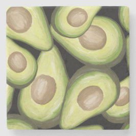 "Avocado" Print Stenen Onderzetter