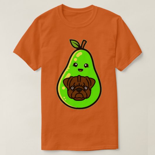 Avocado Pug Avopugo T-shirt (Design voorkant)