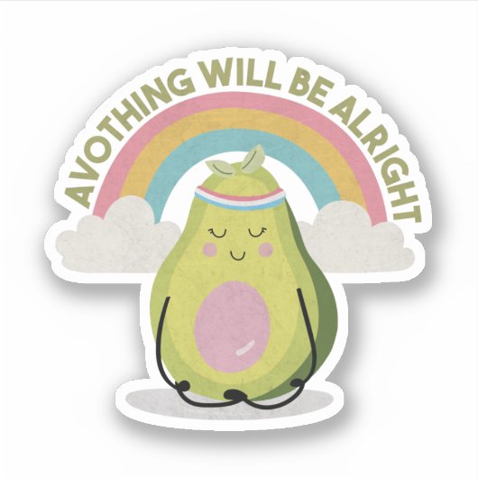 Avocado Pun: Voorkomen is goed Sticker (Voorkant)
