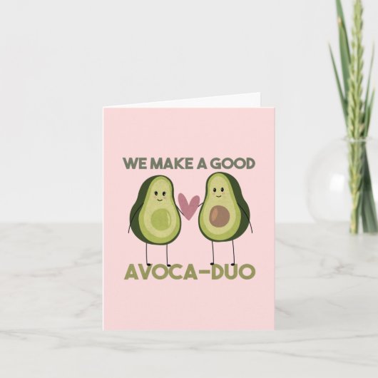 Avocado Pun: We maken een goede advocaat-duo Notitiekaartje (Voorkant)