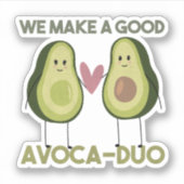 Avocado Pun: We maken een goede advocaat-duo Sticker (Voorkant)