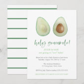 Avocado Punny Funny Couples Baby shower Kaart (Voorkant / Achterkant)