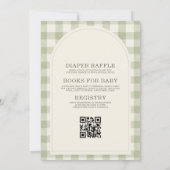 Avocado QR Code Baby Shower Kaart (Achterkant)