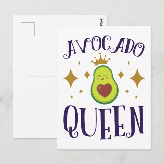 Avocado Queen Briefkaart (Voorkant / Achterkant)