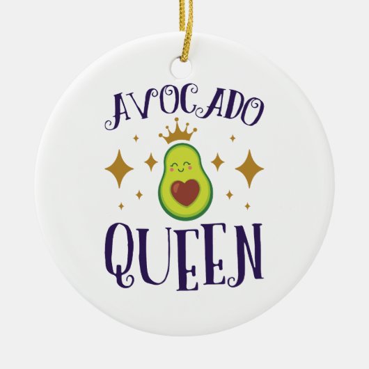 Avocado Queen Keramisch Ornament (Voorkant)