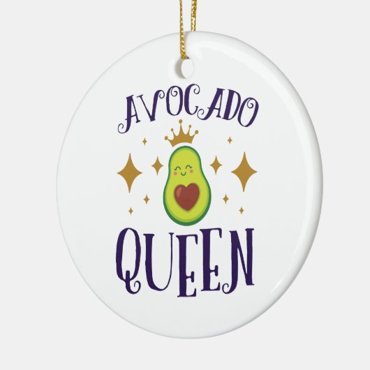 Avocado Queen Keramisch Ornament (Links)
