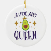 Avocado Queen Keramisch Ornament (Achterkant)
