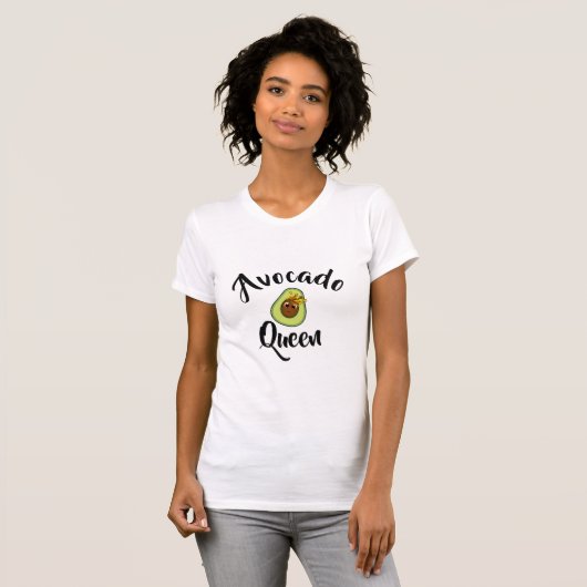 avocado Queen keto weegschaal koningin grappig des T-shirt (Voorkant volledig)