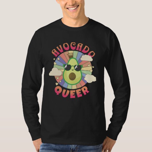 Avocado Queer Gay and Lesbian  Fruits LGBT Pride T-shirt (Voorkant)