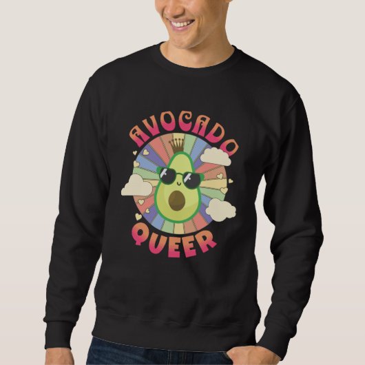 Avocado Queer Gay and Lesbian  Fruits LGBT Pride Trui (Voorkant)