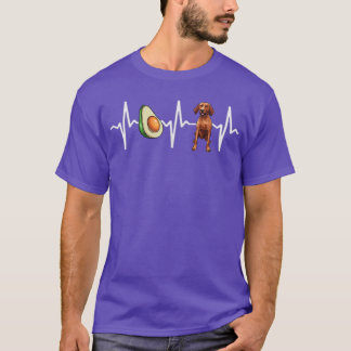 Avocado Redbone Coonhound Heartbeat Hondenliefhebb T-shirt