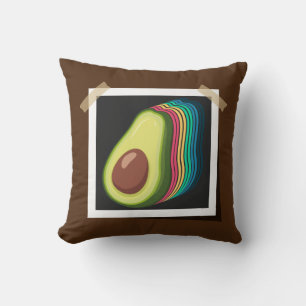 Avocado Retro Photo Colour Scheme Fruit Kussen