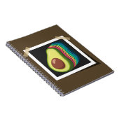 Avocado Retro Photo Colour Scheme Fruit Notitieboek (Rechterzijde)
