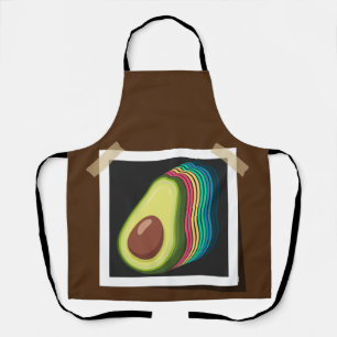 Avocado Retro Photo Colour Scheme Fruit Schort