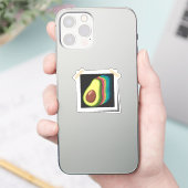 Avocado Retro Photo Colour Scheme Fruit  Sticker (Telefoon)