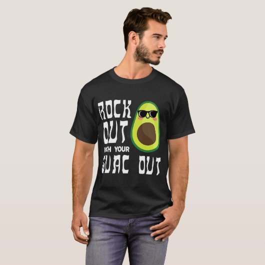 Avocado Rock Guac out-training Gym Personal Traine T-shirt (Voorkant volledig)