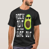 Avocado Rock Guac Out Workout Gym  Personal Traine T-shirt (Voorkant)
