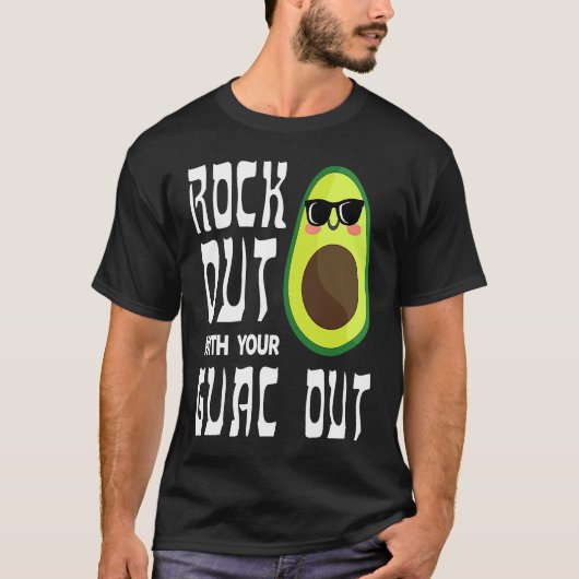 Avocado Rock Guac Out Workout Gym  Personal Traine T-shirt (Voorkant)