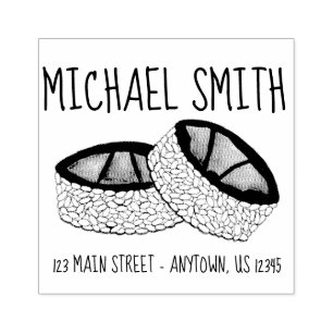 Avocado Roll Japans Food Sushi Foodie Adres Rubberstempel