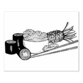 Avocado Roll Wasabi Sushi Japans Eten Restaurant Rubberstempel (Afrduk)