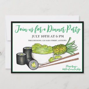 Avocado Rolls Wasabi Sushi Japans eten Kaart