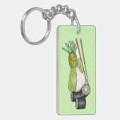 Avocado Rolls Wasabi Sushi Japans eten Sleutelhanger (Voorkant Links)