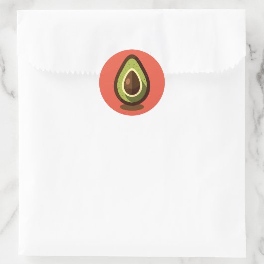avocado ronde sticker (Tas)