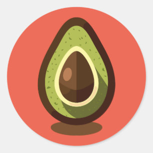 avocado ronde sticker