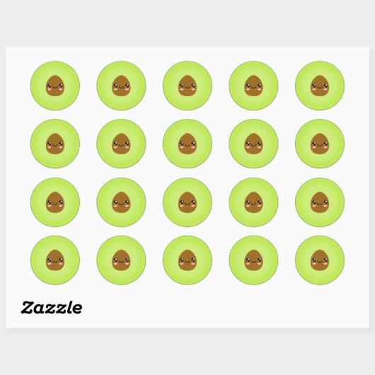 Avocado Ronde Sticker (Vel)