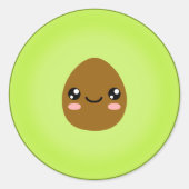 Avocado Ronde Sticker (Voorkant)