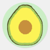 Avocado Ronde Sticker (Voorkant)