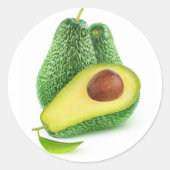 Avocado Ronde Sticker (Voorkant)