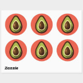 avocado ronde sticker (Vel)