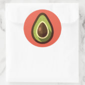 avocado ronde sticker (Tas)