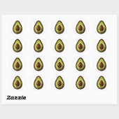avocado ronde sticker (Vel)