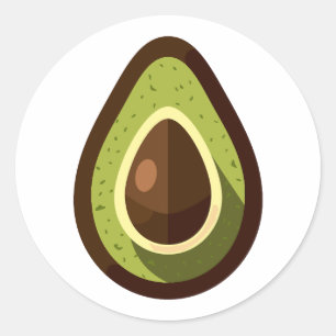 avocado ronde sticker