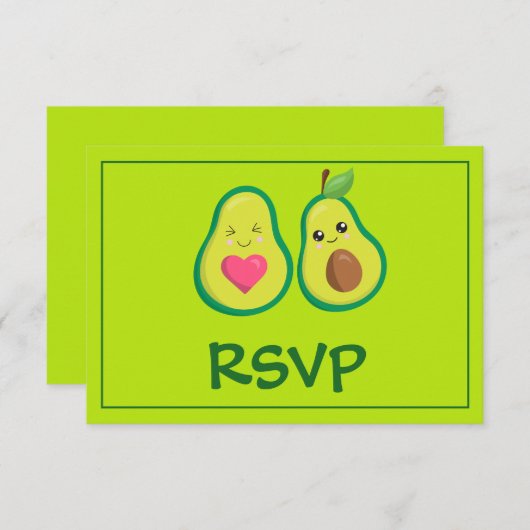 Avocado RSVP (Voorkant / Achterkant)