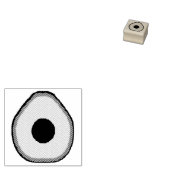 Avocado Rubberstempel (Gestempeld)