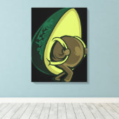 Avocado-rugzak Reis - Funny Avocado Lover Gift Canvas Afdruk (Insitu (Houten vloer))