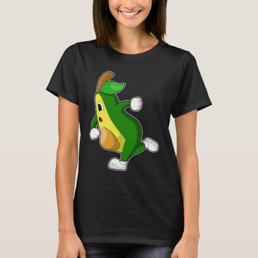 Avocado Runner Hardlopen Sport T-shirt (Voorkant)