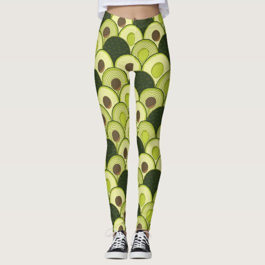 avocado ' s in de leggings van de kunstdeco (Voorkant)