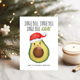 Avocado Santa Jingle Bell Guac Kerstmis Feestdagenkaart