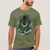 Avocado Schaduw Fantoom Halloween — Donkere Retro T-shirt (Voorkant)