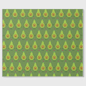 Avocado Schattig 1e Verjaardag Inpakpapier (Vlak)